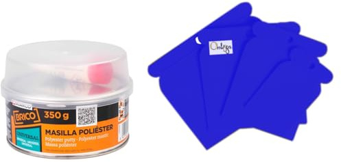 Masilla De Poliester Universal (350 Gramos, + Juego Espatula Carrocero Plastico)
