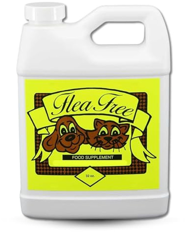 Flea Free Pure Organic Food Supplement - Anti-Flea Formula Dog Vitamins - Dog Vitamins and Supplements - Dog Multivitamin to Avoid Blood-Feeding Insects - Multivitamin for Dogs Chemical-Free (32 oz)