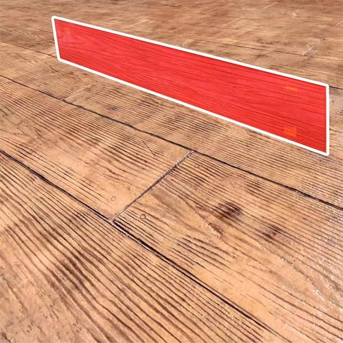 Moldes Hormigon Impreso Moldes para Estampar Hormigon Plancha de Madera para Suelo, 122 X 31cm Poliuretano Esteras de Estampado de Hormigón Textura de Grano de Madera, Patio Jardín Paisaje Molde de Im