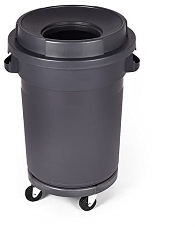 Mülleimer für Eingänge, Geschäfte Runde Mülleimer mit Deckel, Recycling-Behälter aus verdicktem Kunststoff, 21,1/37,1 Gallonen, gewerbliche Mülltonne mit großem Fassungsvermögen for den Innen- und Auß