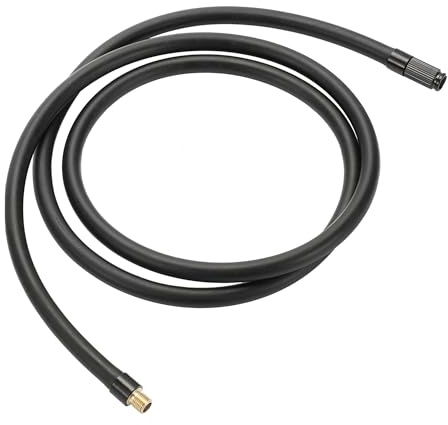 Motoforti Tubo De Extensión Para Inflador De Neumáticos Negro 1Pc 130cm | Goma Y Metal, 130Cm/51.18Pulgadas, M8X0.8, 10Mm Od, 0.305Inx32TPI, Conexión Rápida, Universal