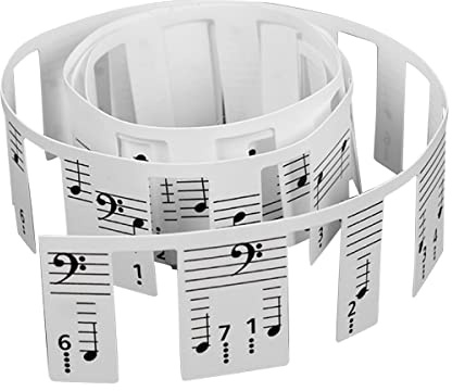 ZDSFSD Piano Notes Sticker Removable Piano Keyboard Note Labels Electronic Piano Sound Sticker Staff Piano Key Stickers 88-Key Full Size