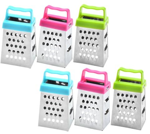 Zerodeko 6pezzi Grattugia Per Formaggio Grattugia Da Cucina Multiuso Per Verdure Affettatrice in Miniatura Strumento Di Macinazione Per Alimenti Facile Da Usare e Trasportare Resistente All