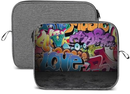 JZemdybill Laptop-Hülle für 13 Zoll (33 cm), Graffiti, Hip-Hop-Schneeflocke