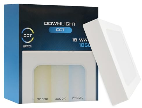 Maxled, Light is Led! 18W LED Deckenleuchte Flach Rechteckig 1850lm Modern Deckenlampe 173mm 3CCT 3000K/4000K/6500K Badlampe Decke für Küche Flur Badezimmer Keller Badezimmer 220V-240V