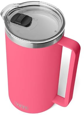 YETI Rambler Pichet isotherme en acier inoxydable avec couvercle MagSlider, rose tropical, 1892 ml