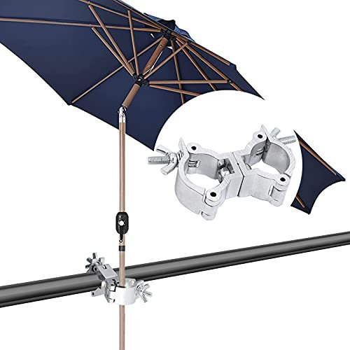 Pince de parasol de balcon pour balustrade, résistant aux intempéries, stabilité optimale pour parapluies ronds et carrés - Taille XXL