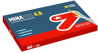 Seven Minapro 4.0 Schoolkritor, 36 st låda, innehåll: 6 neonfärger, 12 metalliska färger, 18 pastellfärger, med namnutrymme kan anpassas