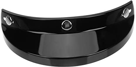 COSMEVIVI Vintage Motorcycle Helmet with Adjustable Sun Visor and Sliding Side Buckles, Glossy Black Retro Motorbike Helmet Visor for Outdoor Riding and Summer Cycling Protection