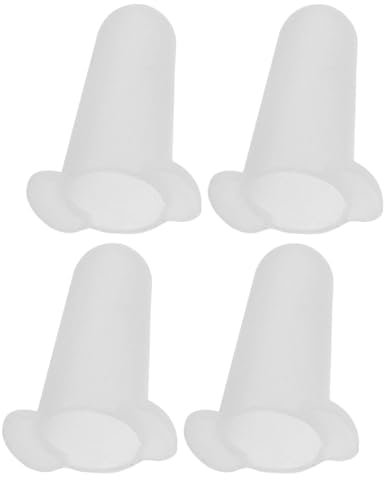 TOPPERFUN Cubiertas Protectoras de Silicona en Color Blanco Juego de 4 Piezas y Repuesto para Manga Pastelera para Boquillas de Repostería para Decoración de Pasteles
