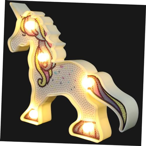 OUNONA Lampada Da Tavolo Forma Di Unicorno Luce Notturna Led Per Ragazzo Ragazza Lampada Decorativa Per Camera Da Letto Moderno Regalo Unisex
