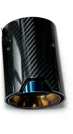Auspuffblenden 1 Stücke Auto Modifikation Glänzend Für E46 E90 E60 F80 F82 F83 F90 Für M2 Für M3 Für M4 Für M5 Carbon Auspuffdüsen Schalldämpfer Tipps Endrohrblende(ID 67MM-OD 93MM)