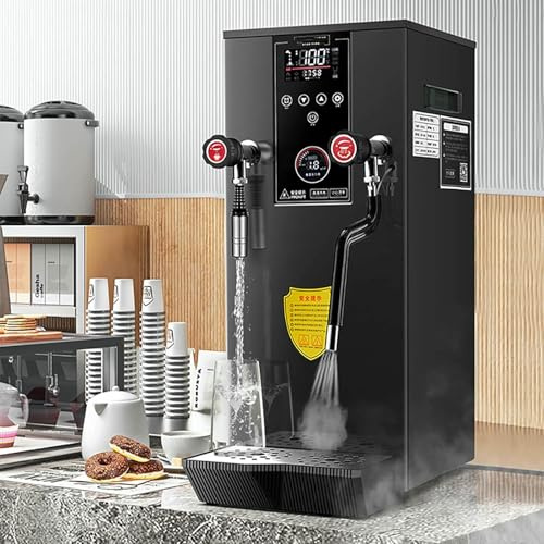 XSDAJSD Schiumalatte Multiuso da 12 Litri, Macchina per schiumare Il Latte a Vapore, Completamente Automatica, con bollitura, schiumalatte elettrica e Display a LED per caffè Espresso, tè e caffè.