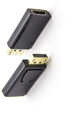 LRXIYODE Adaptador Displayport Macho Hembra Conversor con Conector Chapado para HDTV Pc Portátil Negro