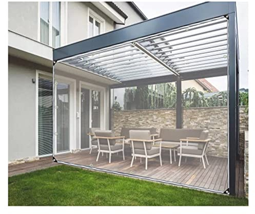 Transparente wasserdichte Outdoor-Vorhänge für Pavillon & Carport – 0,5 mm dicke Plane mit Anti-Rost-Dichtung, ideal für Garten und Terrasse