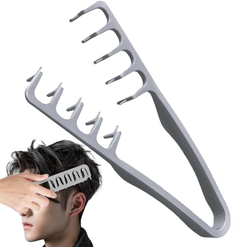 Texturs Styling Kamm, Stylingkamm Mit Texturs, Breiter Zahn Kamm Männer, Volumen Lockenkamm Naturlocken Haarkamm Männer, Texturkamm, Großzahnkamm Für Volumen & Pflege
