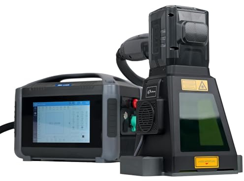 LYXC 30W Pro Portable Handheld Laser Marking Machine with Electromagnet OD4+ Protective Cover Class 1 Laser Output Power 0.39mW 100 * 100mm Lens Without Battery