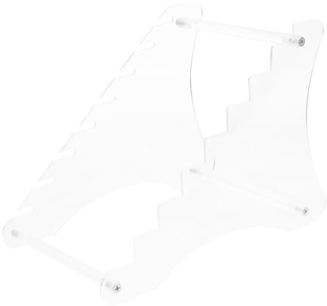 SHINEOFI Support à Couteaux en Acrylique Transparent 15 Cm, Présentoir de Comptoir Compact pour Couteaux Cuisine et Légumes, Étagère de Rangement Pratique pour Décoration Intérieure,