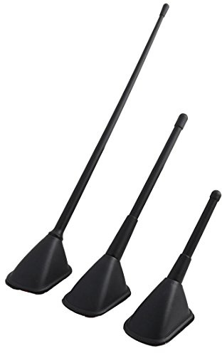 sourcingmap Car Plastic Decorative Dummy Faux Antenna Adhesive Aerial 3 in 1