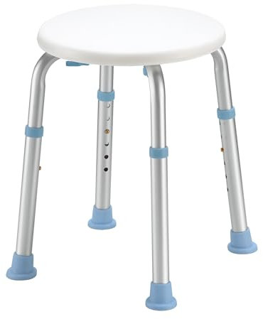 OasisSpace Shower Chair for Inside Shower, Adjustable Shower Stool,Bathtub Seat Bench with Anti-Slip Rubber Tips for Safety and Stability, Handicap Bathroom Stool for Seniors, Disabled, Handicap