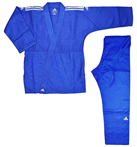 adidas Judo-Anzug Contest blau/silberne Streifen, J650B (180)