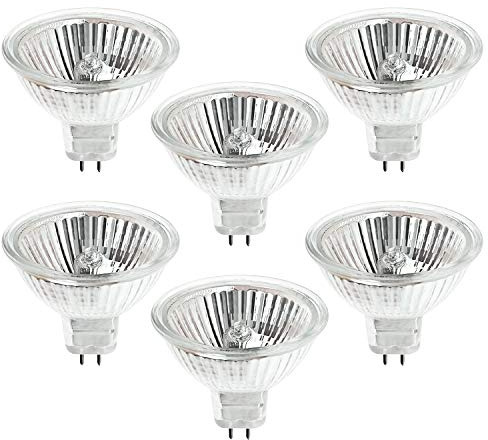 MR11 Type Halogen Light Bulb Down Reflector Spot Lamp 35 Watt 12V 2 Pin Oven Hood Range Lighting High CRI Bright Kitchen 45° Beam Warm White 35W GU4 Dimmable Replacement GL Fiber Optic BAB C I 6 Pack