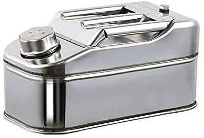 CGF- Benzinkanister Benzinfass 304 Edelstahl Auto Motorrad Tank Vertikale Ölkanne mit praktischer Düse für Wohnmobil Klein, Dicke 1 mm, Fassungsvermögen 5 L, 10L mit UN-Zulassung