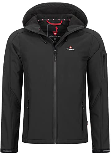 Höhenhorn Altus Chaqueta Softshell para hombre, para exteriores, funcional, impermeable, transpirable, con forro interior de micropolar, L