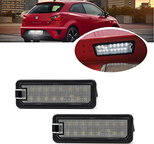 2 piezas de luces LED Canbus para matrícula de Seat Ibiza FR Cupra MK4 IV Altea XL, lámparas traseras de etiqueta de 6000K, xenón blanco
