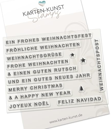 Kartenkunst Clear Stamp-Set Motiv-Stempel Karten-Kunst Worte & Sprüche deutsch KK-0201 - Weihnachten modern