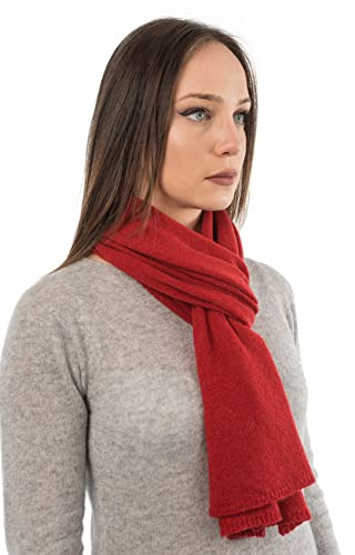 Dalle Piane Cashmere - Halsduk i 100% kashmir, Made in Italy - Herr/Dam, Färg: Röd, En storlek.