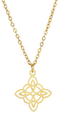 LIKGREAT Nodo della strega Collana Ciondolo Stregoneria Nodo Celtico Irlandese Simbolo Wicca Pagano Fascino Buona Fortuna Protezione Gioielli Vintage per Donne Ragazze