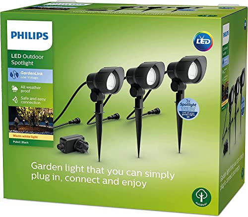 Packung mit 3 PHILIPS GardenLink-Außenstrahlern, 24 W, 2700 K, IP44