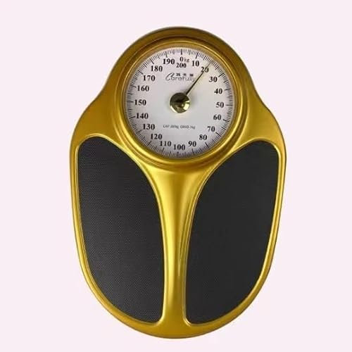 OUSIKA Mechanische Retro-Badezimmerwaage, Körpergewichtswaage, 200 kg, übergroße Zifferblattwaage, analog, leicht ablesbar, hohe Präzision, 32 x 47 cm Waagen