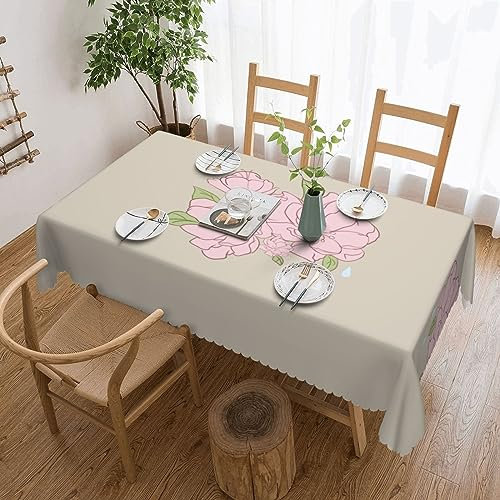 Bunal Tovaglia quadrata con divisori in fiori di pesco, resistente alle fuoriuscite, protegge e decora il tuo tavolo, adatta a tavoli fino a 96 cm di larghezza x 137 cm di lunghezza. Dimensioni della