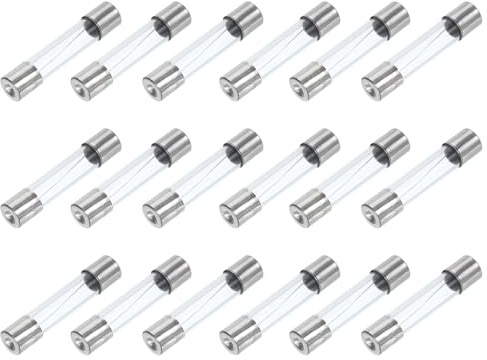 QUARKZMAN 18pz Fusibili a Tubo di Vetro, Assiali Con Filo di Collegamento 6x30mm 6A 250V per Sostituire o Riparare Diversi Elettrodomestici Domestici (F6A)