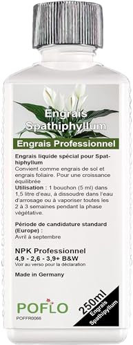 POFLO Engrais liquide concentré spécial pour Spathiphyllum. (250 ml)