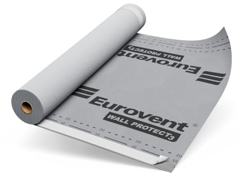 75qm KAUFDACH® WALL PROTECT 3 - dreilagige Fassadenbahn Winddichtung Windschutz Winbremse (mit zwei Klebestreifen)