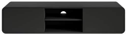Selsey TV Schrank Board Sideboard Fernsehtisch Fernsehschrank 154 cm Schubladen Fach Hängend Schwarz ORO