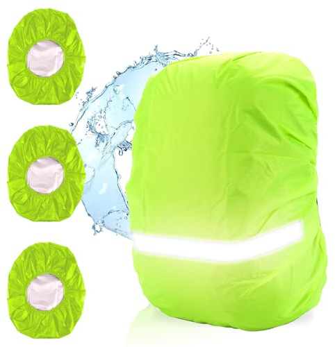 AMSNINK 3 Stück Regenschutz Rucksack Schulranzen – Wasserabweisend, Einfach Zu Bedienen, Für Kinder, Vielseitig Nutzbar (18-25L)
