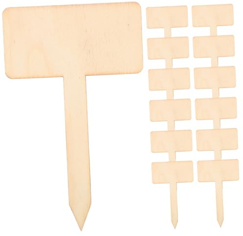 Parliky 20pcs Wooden Succulent Tag Insert Plant Labels Herb Garden Sign Outdoor Plant Markers Greenhouse Gardening Accessories