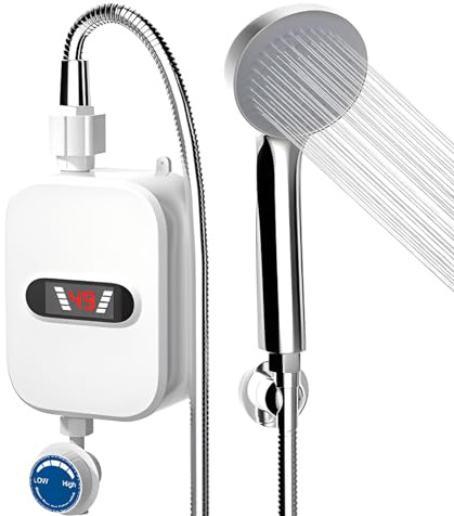 Calentador De Agua Instantáneo,IPX4 Resistente Al Agua Calentar Agua Rápidamente Para Lavado Calentador De Agua Eléctrico Instantáneo A Temperatura Constante,Suficiente Para Todas Las Estaciones