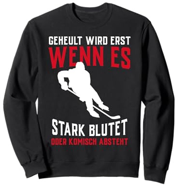 Eishockey Geschenk für Herren Damen Icehockey Eis Hockey Sweatshirt