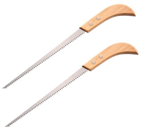 YARNOW 2stücke Garten Handsäge Holzsäge Bügelsäge Für Bäume Mit Rutschfestem Holzgriff Für Camping Wandern Freischneiden Robust Und Kompakt