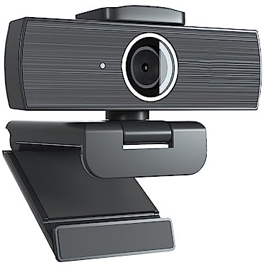 AIRYSSFU Cámara Web, Webcam 4k USB Webcam cámara Web con micrófono cámara Web for PC Ordenador portátil Stream Video Mini cámara con Cubierta for Webcam