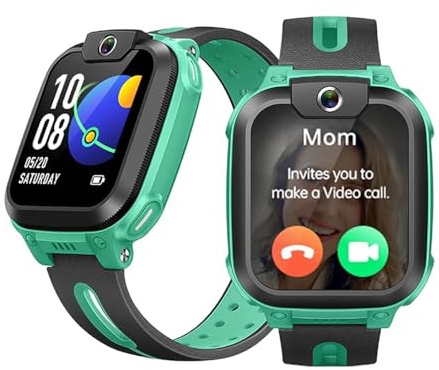 imoo Z1 Reloj Inteligente para Niños con GPS, Llamadas de Video HD, Pantalla IPS de 1,3 Pulgadas, Cámara 2MP, Batería 740mAh, Resistente al Agua (Verde)