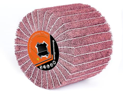 Rodillos abrasivos con papel de lija para máquina satinadora, rodillo de lijado cepillo grano 120 fundas de lija para madera, metal, superficies de piedra, renovado, patrón satinado - 120 x 100 mm