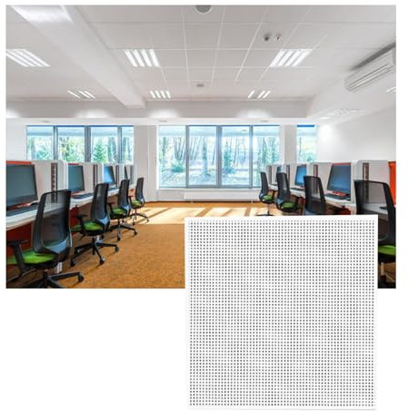 LVLDAWA Dalles De Plafond Suspendu, Plafonds Acoustiques Étanches À Poser, Panneaux Muraux 3D Décoratifs pour Plafond De sous-Sol pour Usage Résidentiel Et Commercial(C-60X60CM)