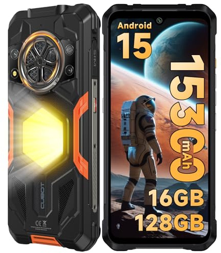 CUBOT Kingkong Power 5 Rugged Smartphone Android 15, 15300mAh/33W, 16GB + 128GB/1TB MTK G100 Rugged Phone, 120Hz 6.88 Screen, 64MP, 1200LM/136dB Speaker/4G Dual SIM-Free Unlocked Phones NFC IP68