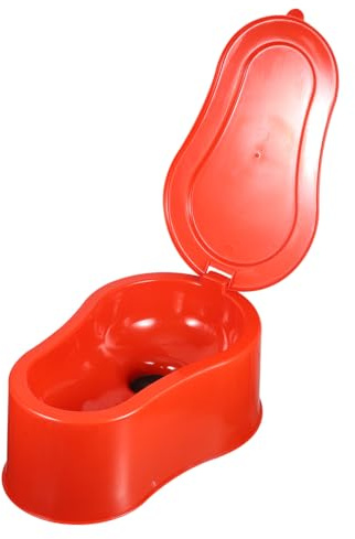 WRITWAA Inodoro Portátil Reforzado de PVC para Obra y Camping Asiento Cómodo y Ligero Diseño Compacto y Fácil Transporte para Temporal Exteriores Interiores Color Aleatorio